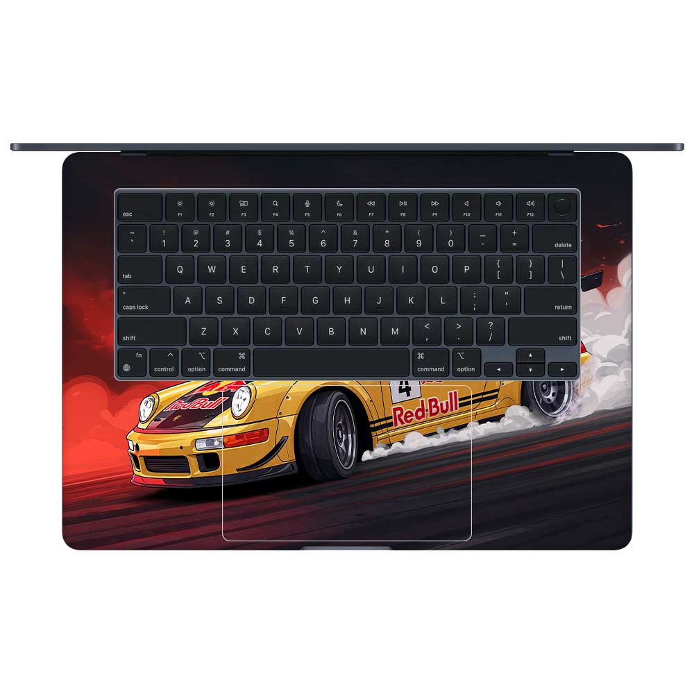 Porsche 911 Red Bull Classic Racer MacBook Air 15 M3 2024 Laptop Skin