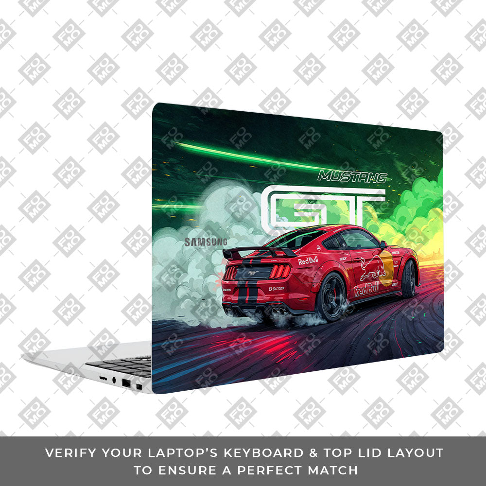 Mustang GT Red Bull Drift Beast Samsung Galaxy Book 4 15.6 Laptop Skin