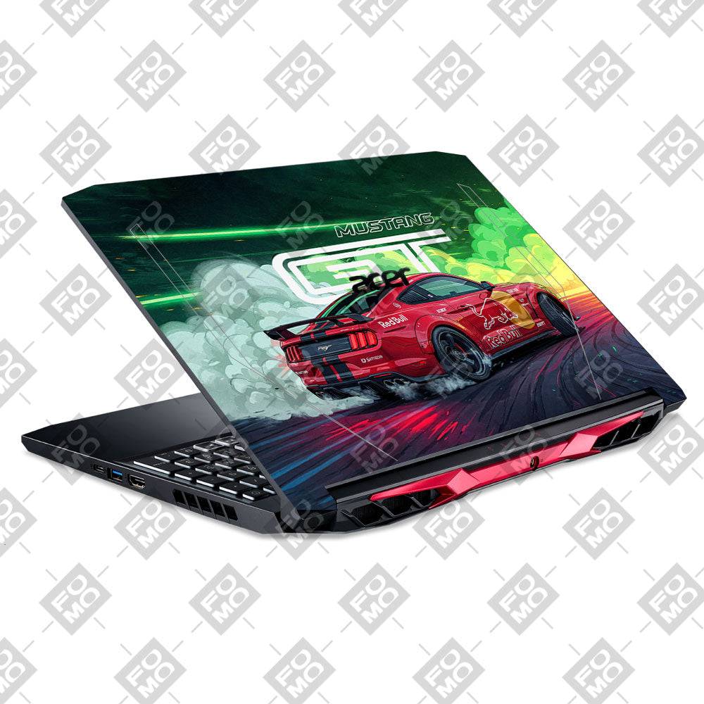 Mustang GT Red Bull Drift Beast Acer Nitro 5 AN515 44, 56 Laptop Skin