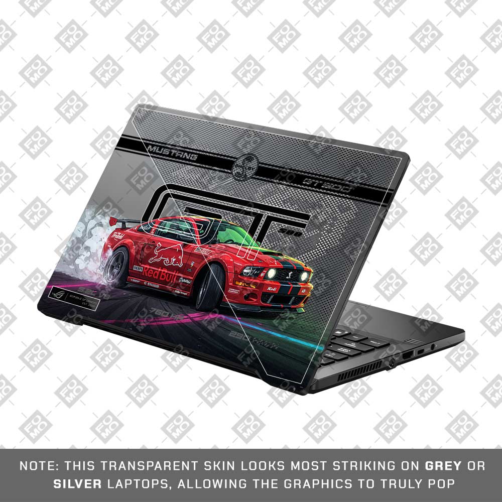 Transparent Shelby GT500 Red Bull Venom Asus ROG Zephyrus G14 GA401 Laptop Skin