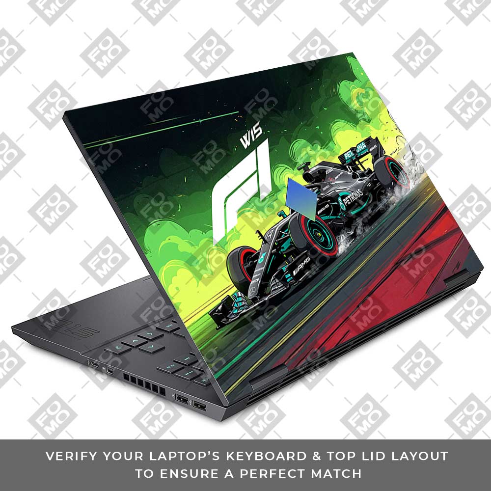 W15 F1 Red Bull x AMG Velocity HP Omen 15 3D Laptop Skin