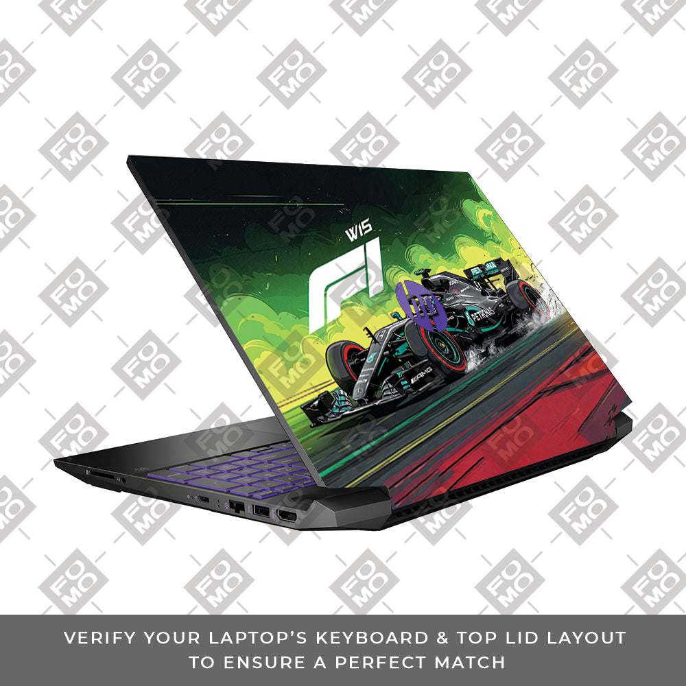 W15 F1 Red Bull x AMG Velocity HP Pavilion Gaming 15 EC Series 3D Laptop Skin