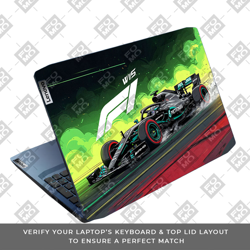 W15 F1 Red Bull x AMG Velocity Lenovo IdeaPad Gaming 3 15ARH05 and 15IMH05 3D Laptop Skin