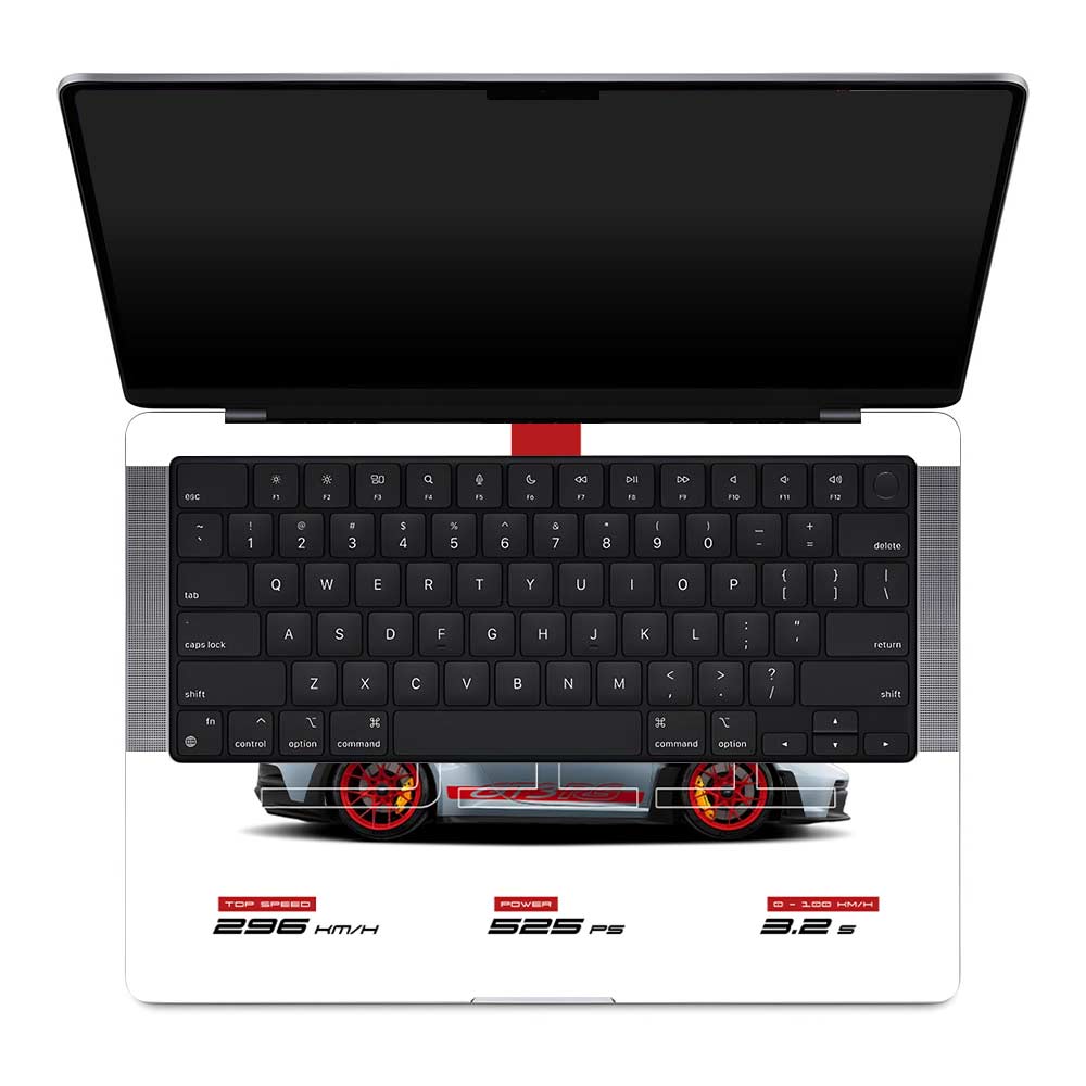 Porsche 911 GT3 RS MacBook Pro 14 M1, M2, M3, M4 2021-2024 Laptop Skin