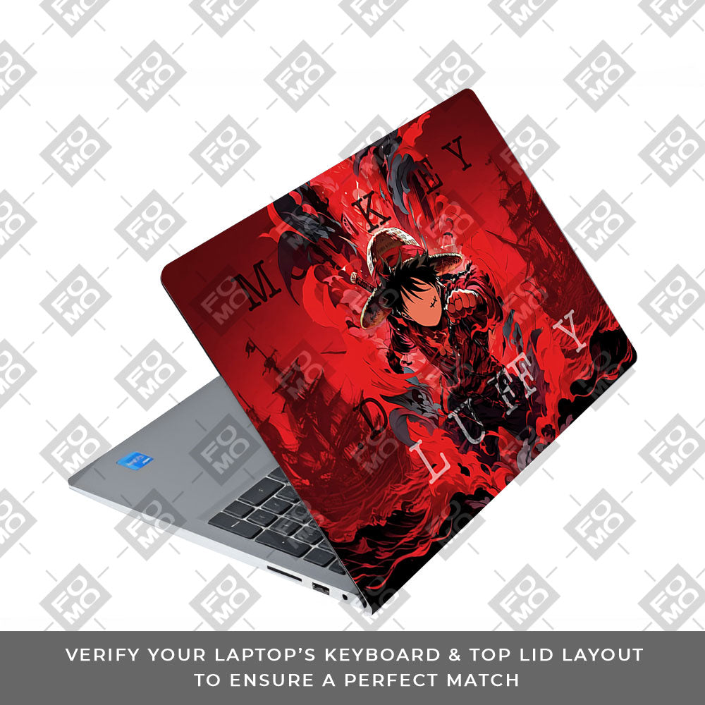 Red King Luffy Dell Inspiron 3520 3D Laptop Skin
