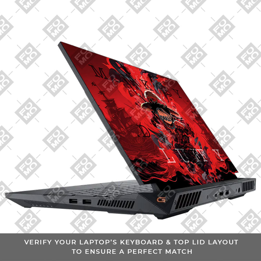 Red King Luffy Dell G15 5520, 5530 3D Laptop Skin