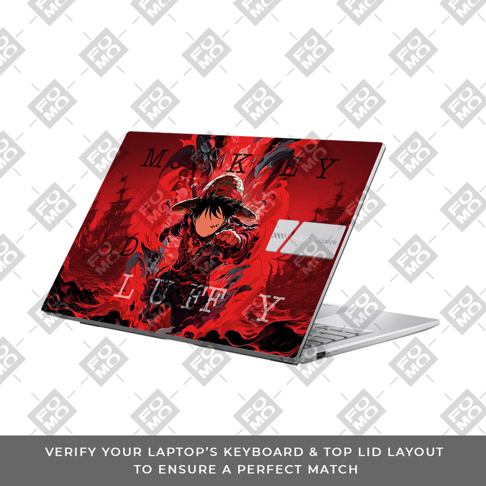 Red King Luffy Asus Vivobook 15 X1504ZA 3D Laptop Skin