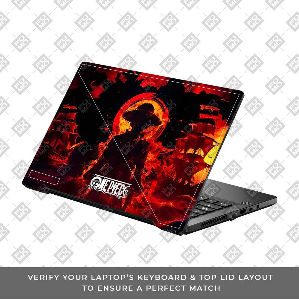 Luffy's Burning Tide Asus ROG Zephyrus G14 GA401 Laptop Skin