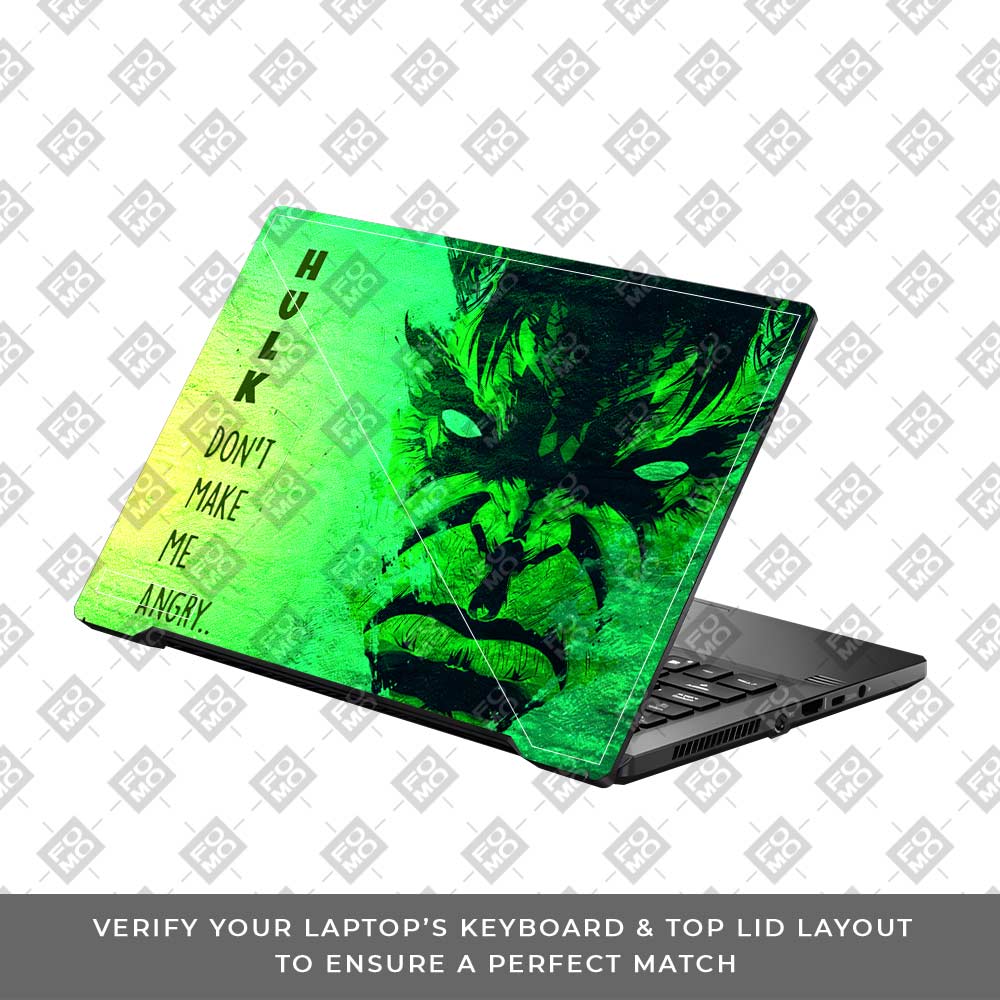 Hulk Don't Make Me Angry Asus ROG Zephyrus G14 GA401 Laptop Skin