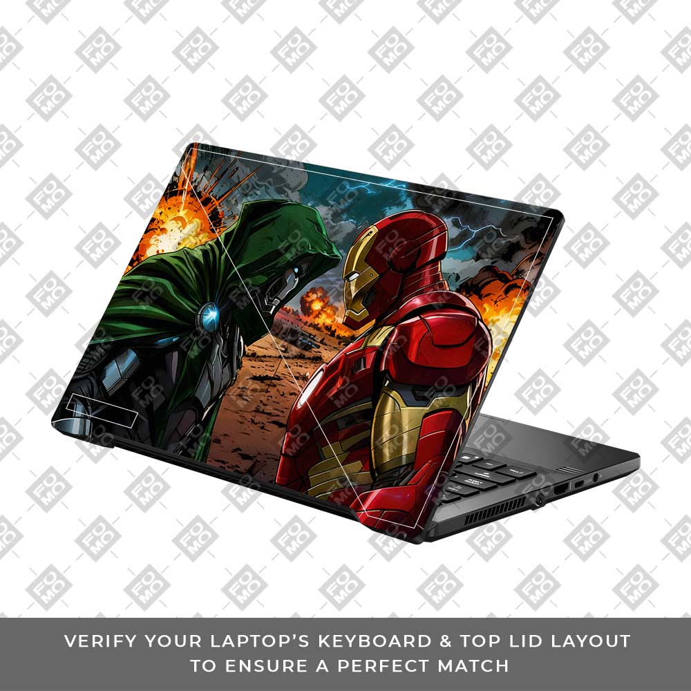 Iron Man vs Doom Asus ROG Zephyrus G14 GA401 3D Laptop Skin