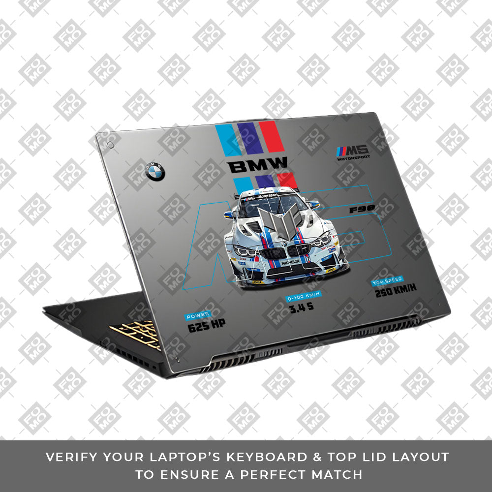 Transparent BMW M5 Asus TUF Gaming F17 FX707Z Laptop Skin