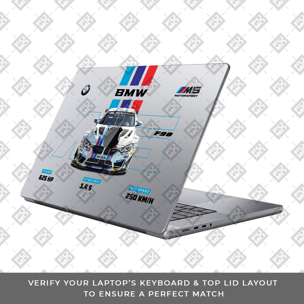 Transparent BMW M5 MacBook Pro 16 M1, M2, M3, M4 2021-2024 Laptop Skin