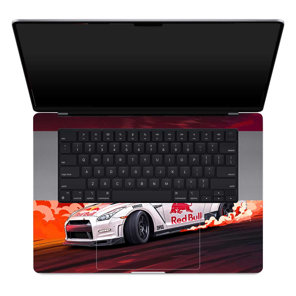 Nissan GTR Red Bull Drift Fury MacBook Pro 16 M1, M2, M3, M4 2021-2024 Laptop Skin
