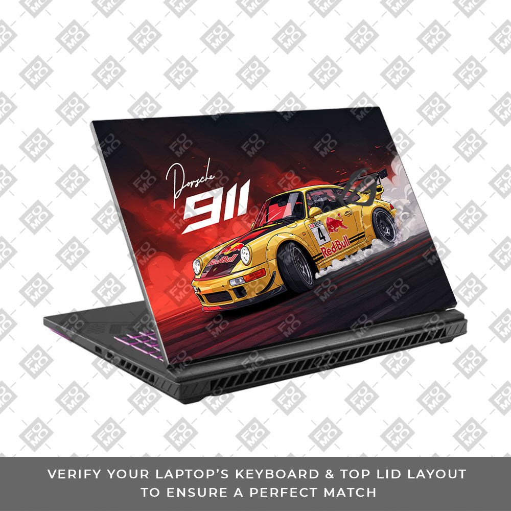 Porsche 911 Red Bull Classic Racer Asus ROG Strix G16 G614J Laptop Skin