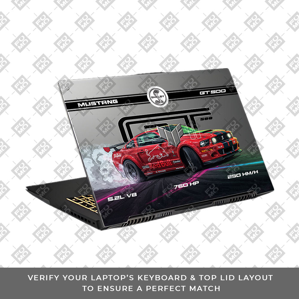 Transparent Shelby GT500 Red Bull Venom Asus TUF Gaming F17 FX707Z Laptop Skin