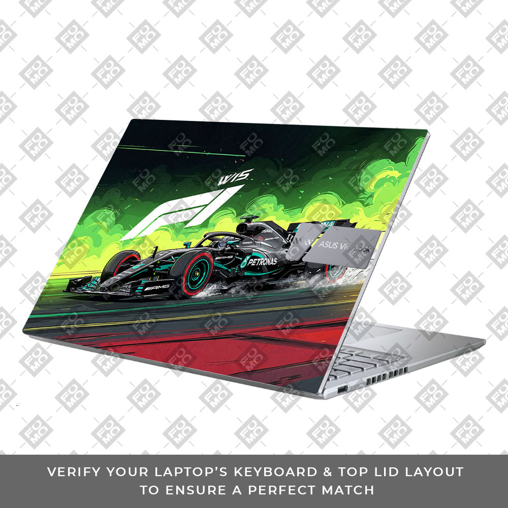 W15 F1 Red Bull x AMG Velocity Asus Vivobook X1605ZA 3D Laptop Skin