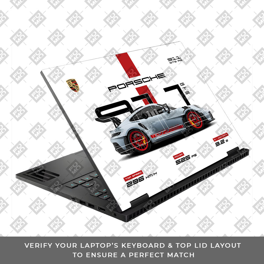 Porsche 911 GT3 RS HP Omen Gaming 16 Laptop Skin
