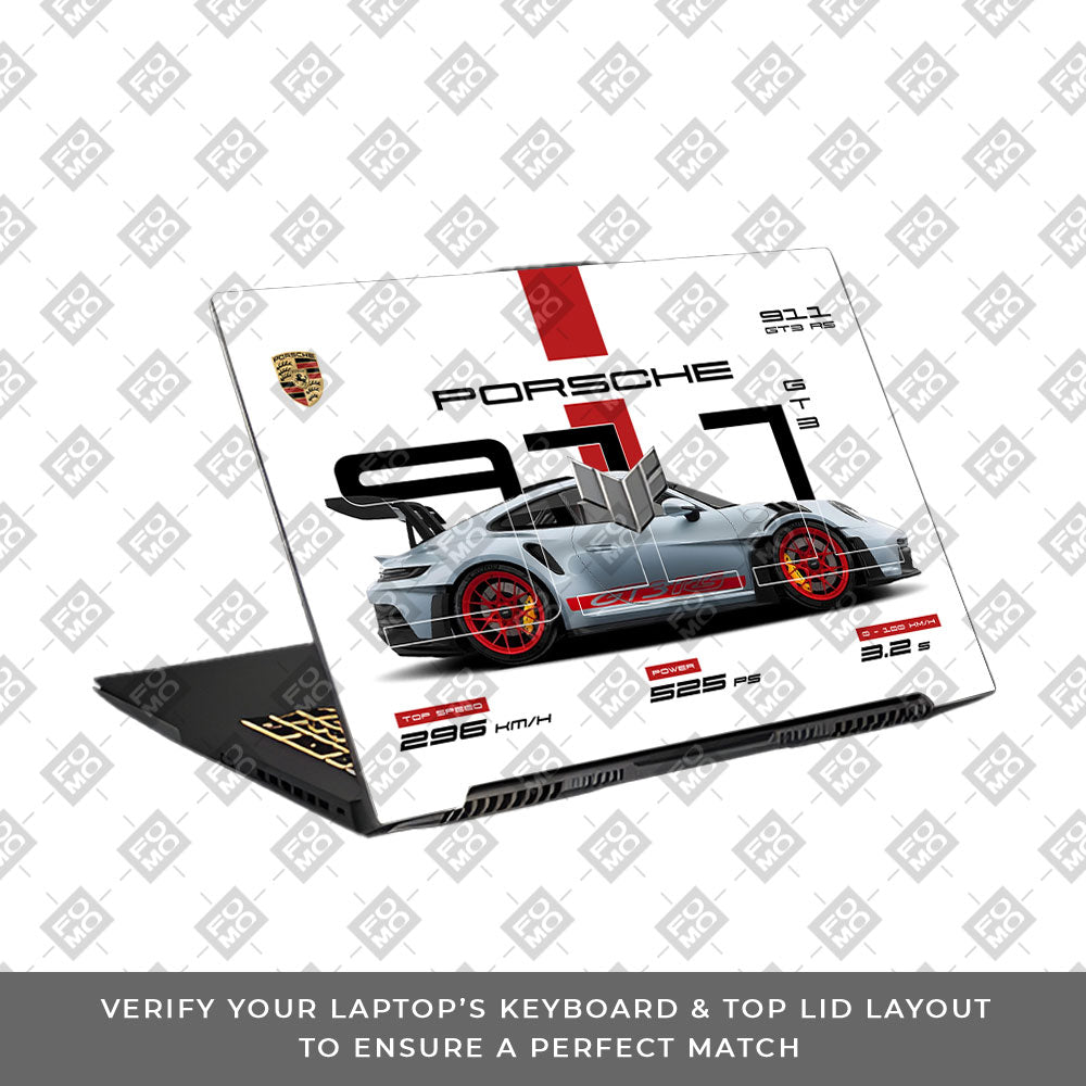 Porsche 911 GT3 RS Asus TUF Gaming F17 FX707Z Laptop Skin