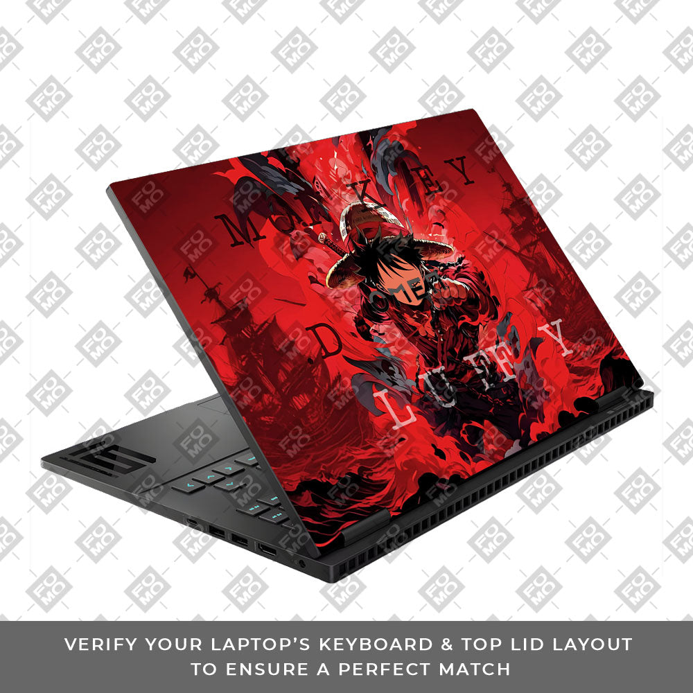 Red King Luffy HP Omen Gaming 16 3D Laptop Skin