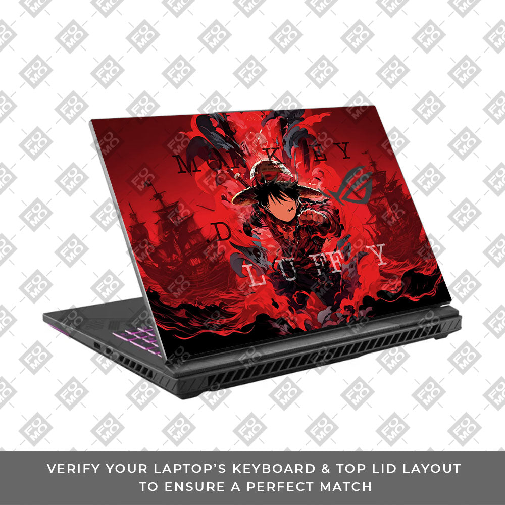 Red King Luffy Asus ROG Strix G16 G614J 3D Laptop Skin