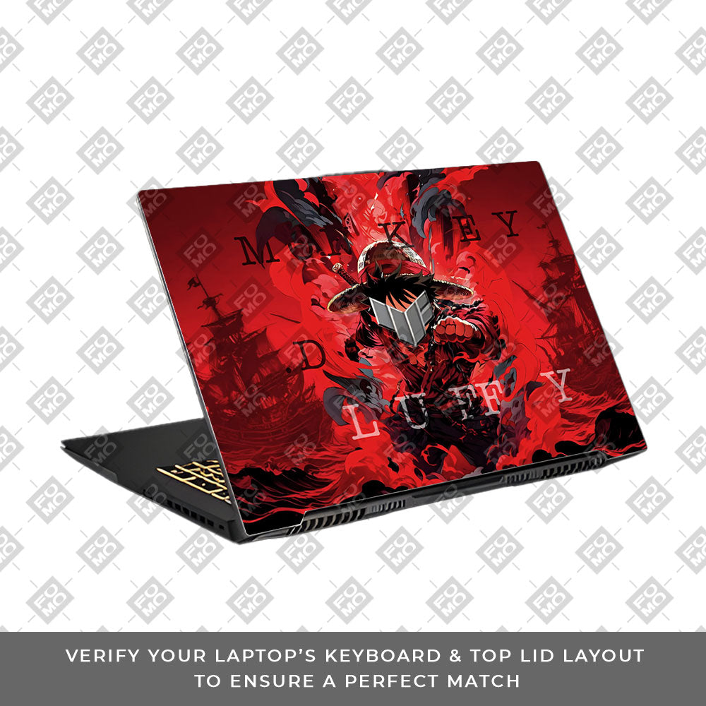 Red King Luffy Asus TUF Gaming F17 FX707Z 3D Laptop Skin