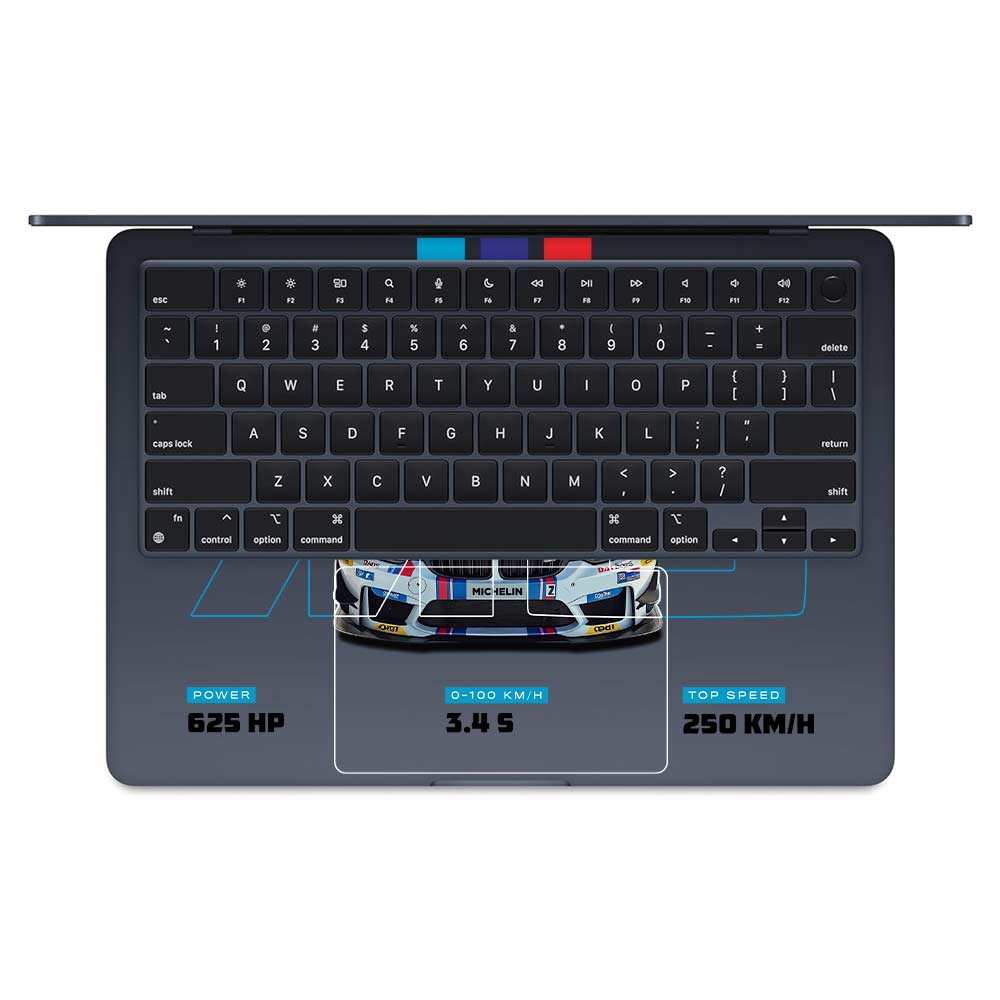 Transparent BMW M5 MacBook Air 13 M4 2025 Laptop Skin