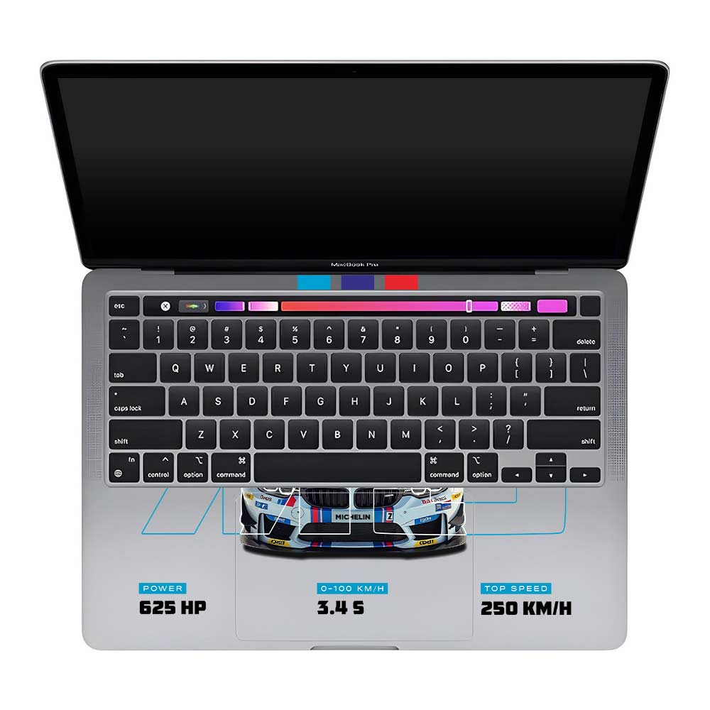 Transparent BMW M5 MacBook Pro 13 Intel 2020 Laptop Skin
