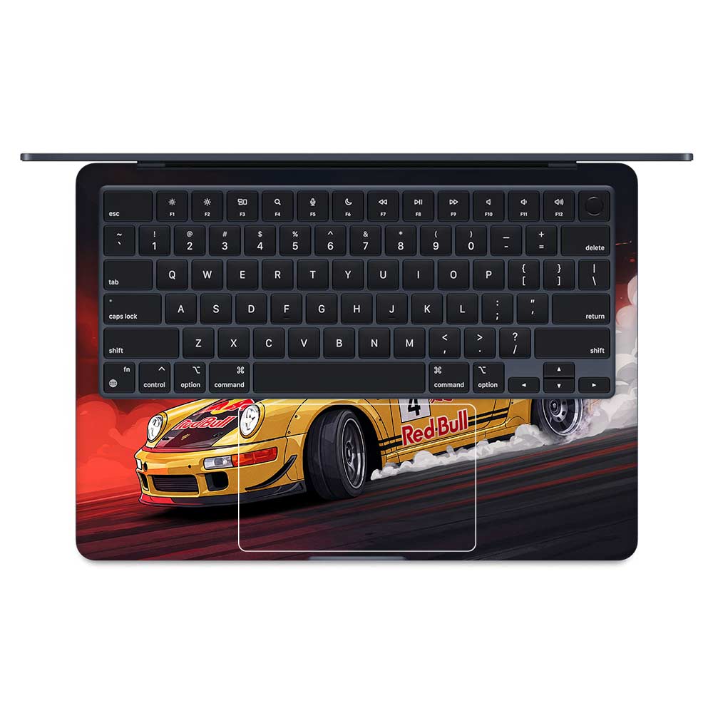 Porsche 911 Red Bull Classic Racer MacBook Air 13 M4 2025 Laptop Skin