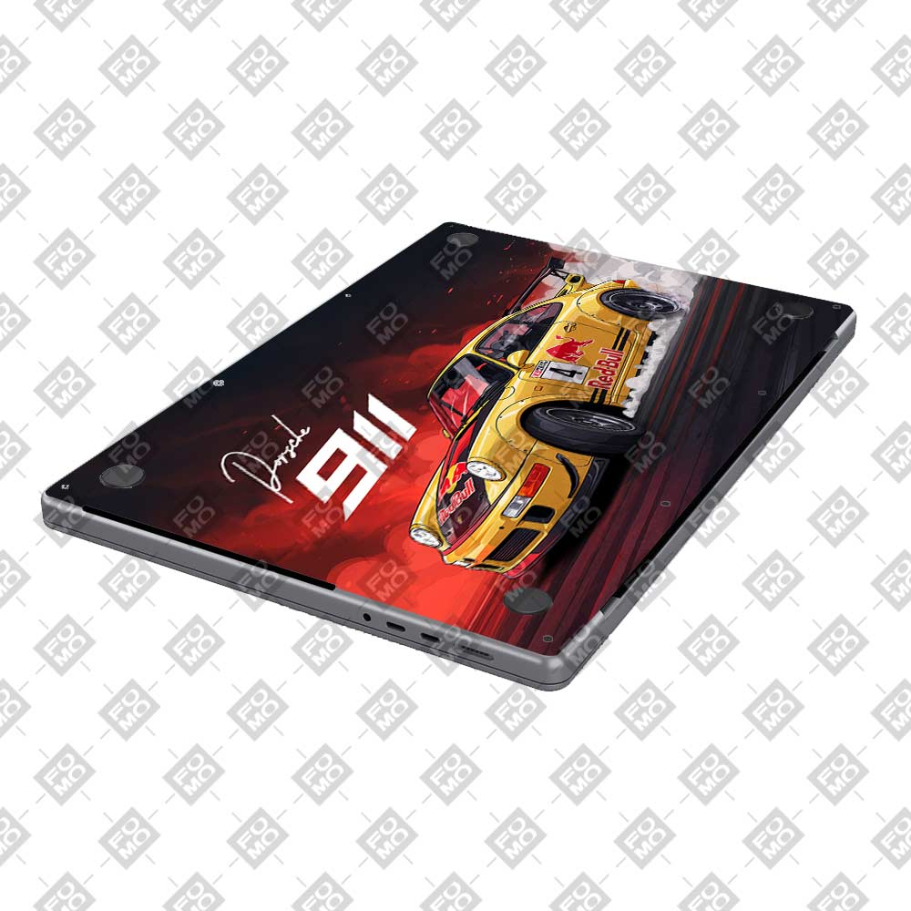 Porsche 911 Red Bull Classic Racer MacBook Air 13 M4 2025 Laptop Skin