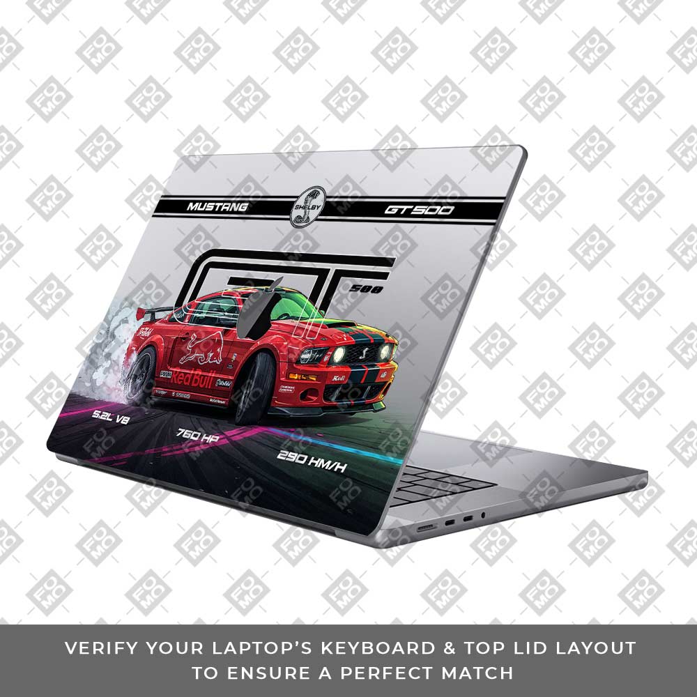 Transparent Shelby GT500 Red Bull Venom MacBook Pro 13 M1 2020 Laptop Skin