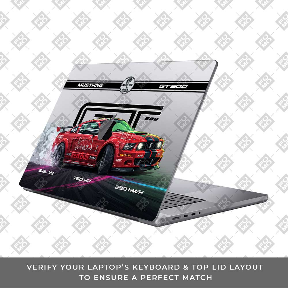 Transparent Shelby GT500 Red Bull Venom MacBook Pro 13 Intel 2020 Laptop Skin