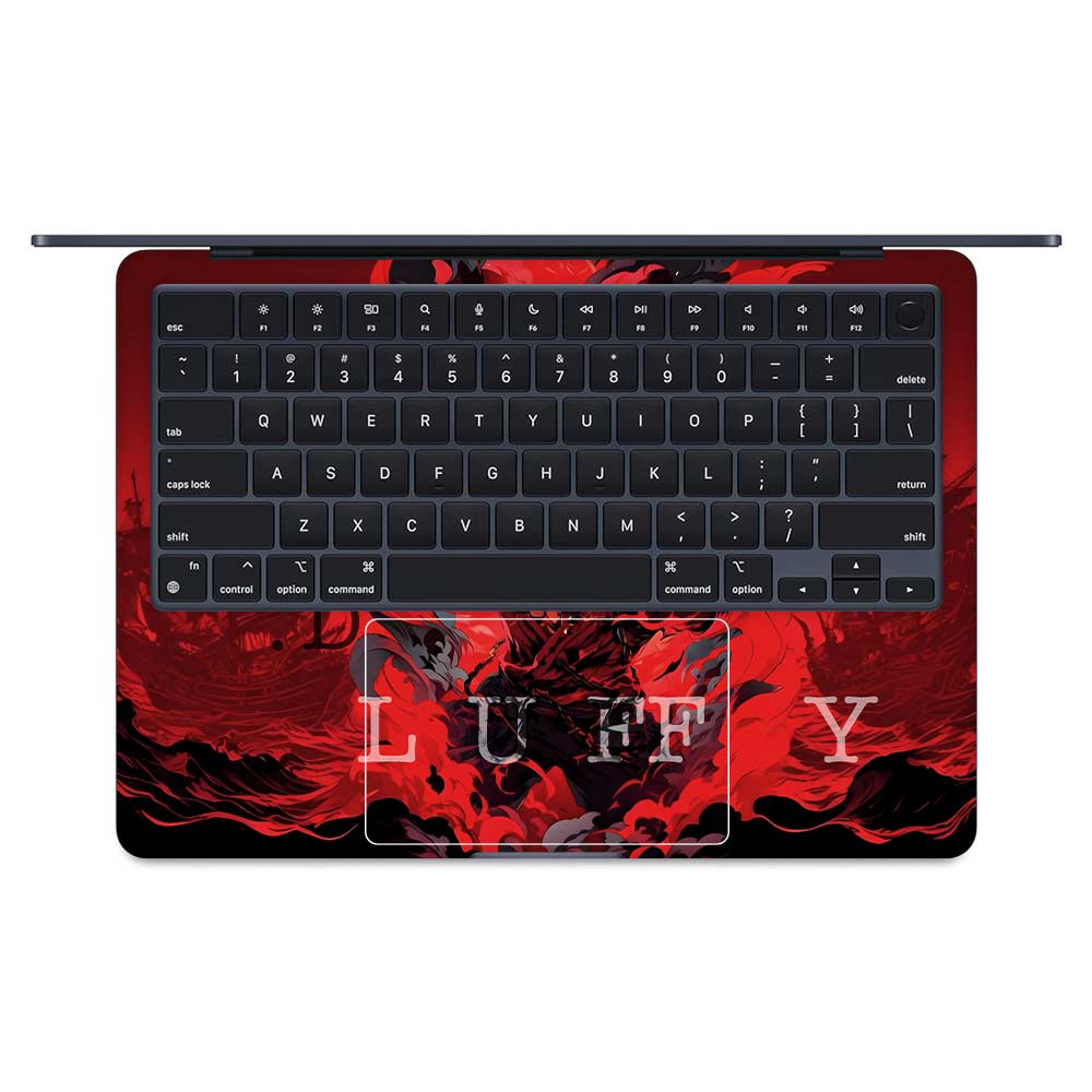 Red King Luffy MacBook Air 13 M4 2025 Laptop Skin