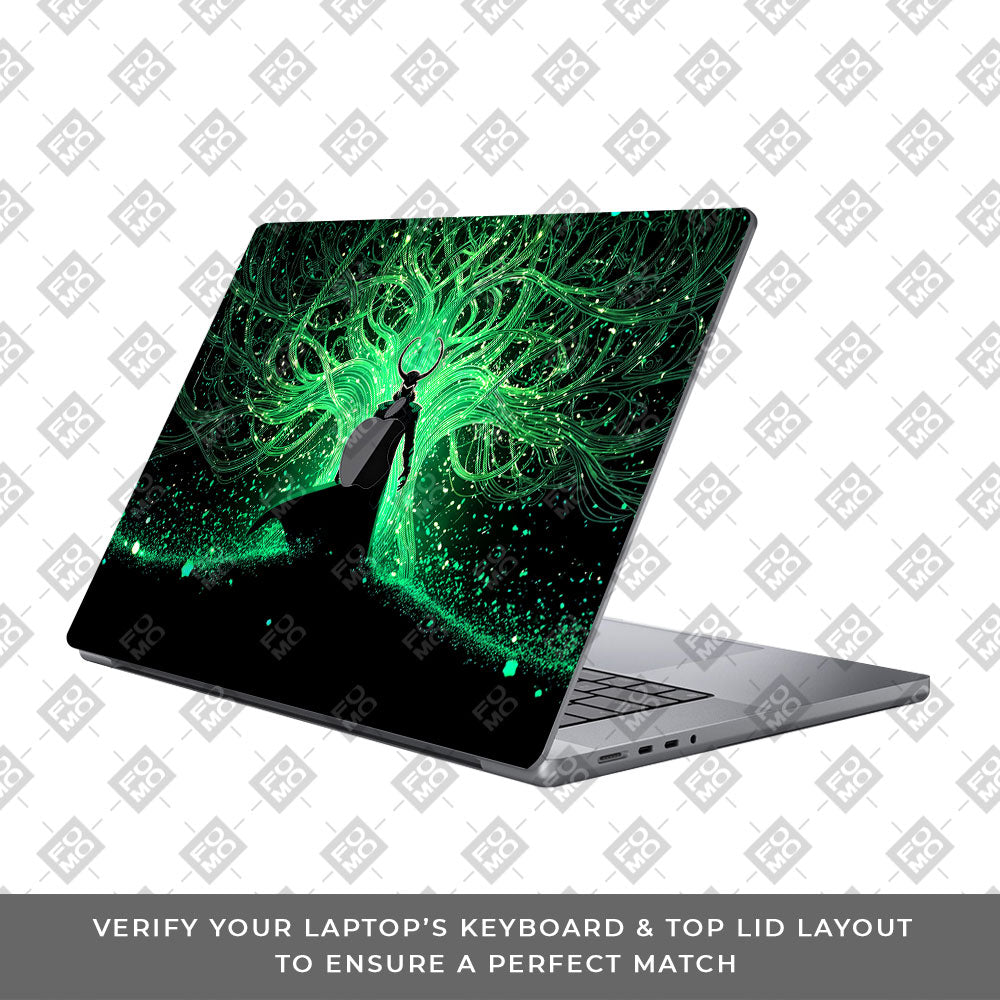 Loki God of Mischief Neon MacBook Pro 14 M1, M2, M3, M4 2021-2024 Laptop Skin