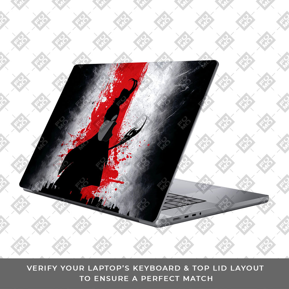 Loki Silhouette Red Strike MacBook Pro 13 Intel 2020 Laptop Skin