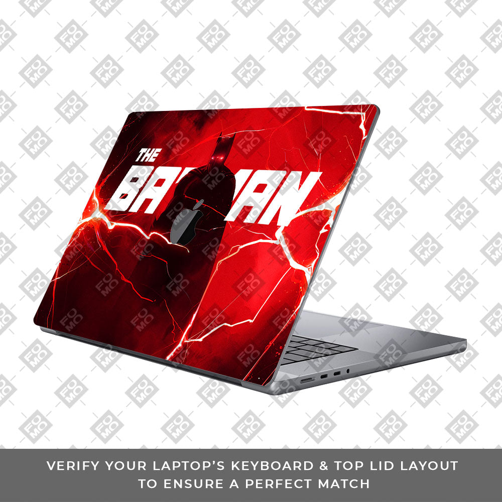 Red Rage Batman MacBook Pro 16 M1, M2, M3, M4 2021-2024 3D Laptop Skin