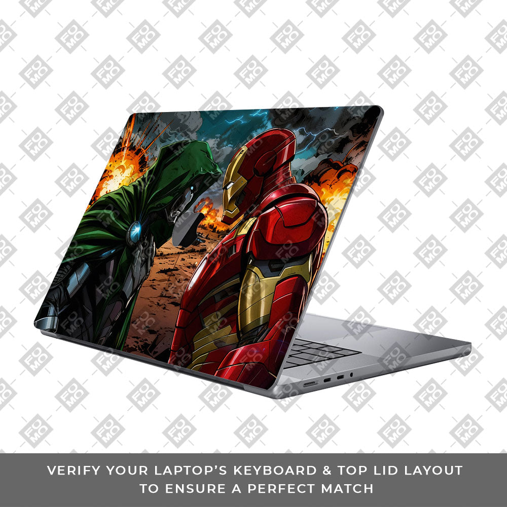 Iron Man vs Doom MacBook Pro 13 M2 2022 3D Laptop Skin
