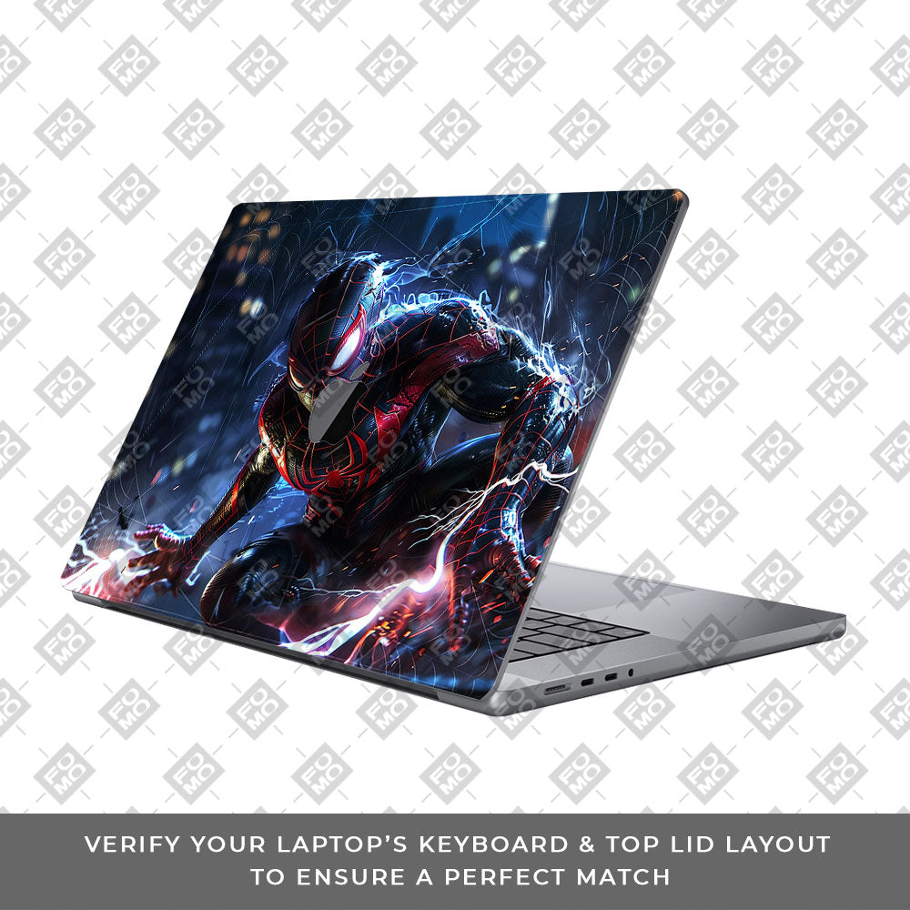 Miles Morales Shockwave MacBook Pro 13 M2 2022 3D Laptop Skin
