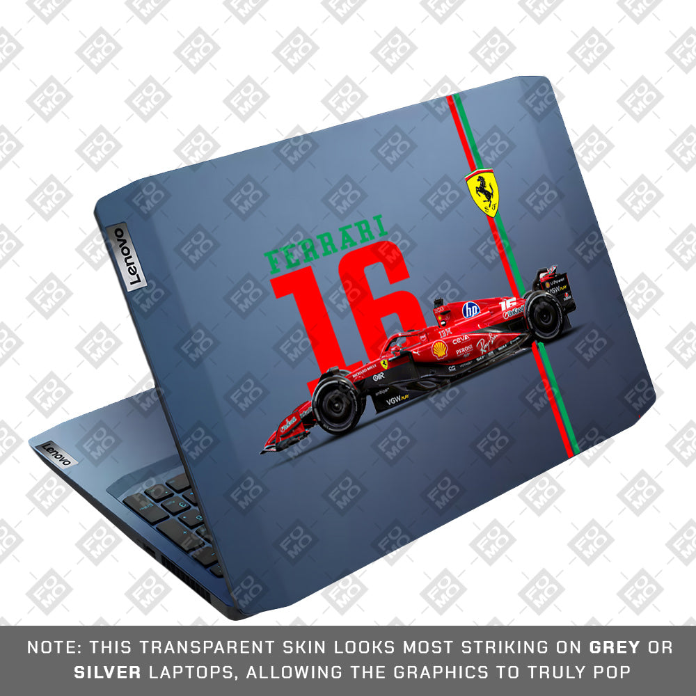 Transparent Ferrari Flame Lenovo Ideapad Gaming 3 15ARH05 and 15IMH05 Laptop Skin