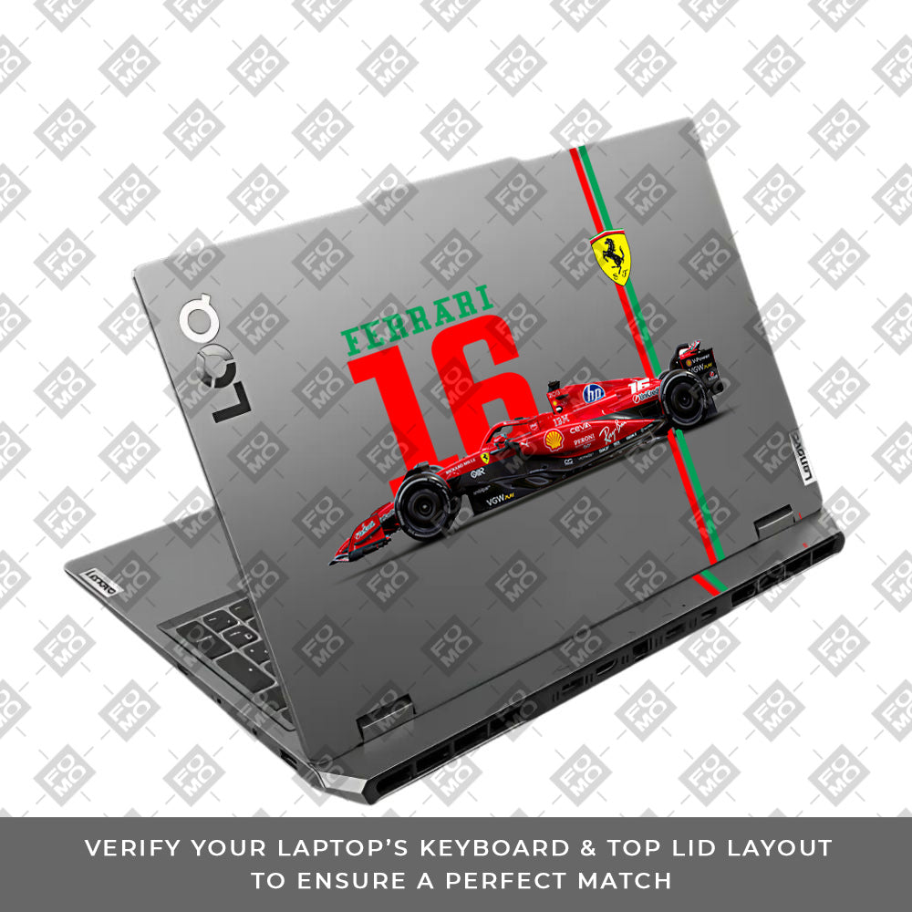 Transparent Ferrari Flame Lenovo LOQ 2024, 2025 Laptop Skin