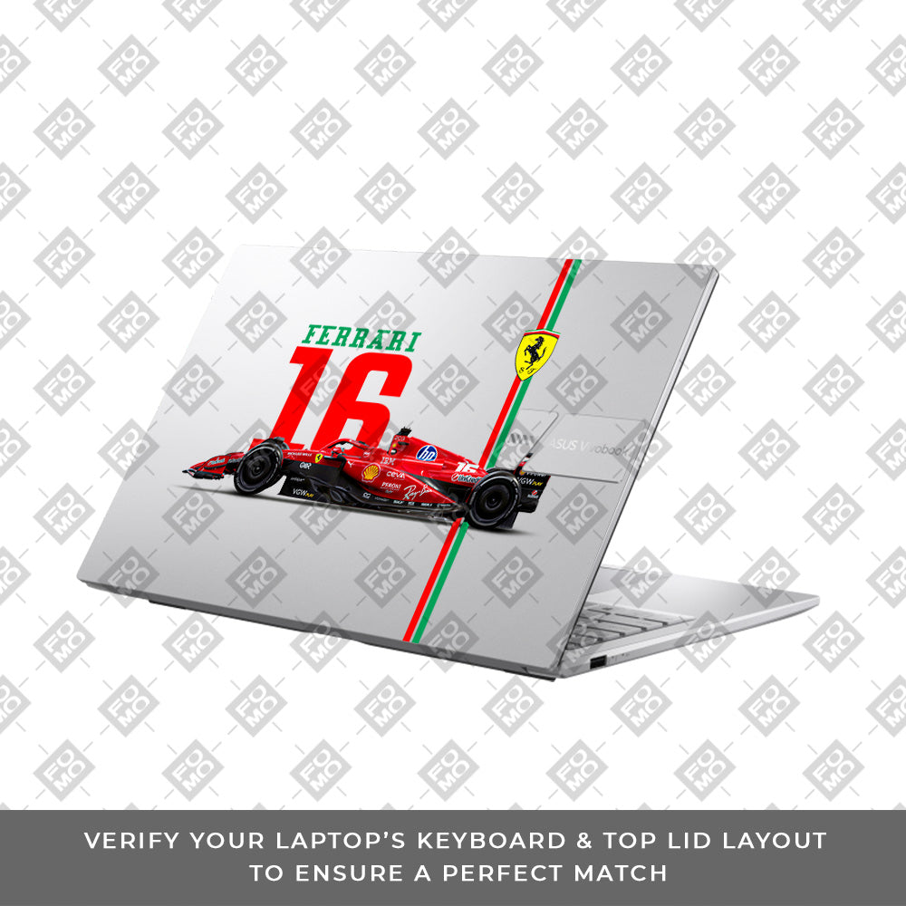 Transparent Ferrari Flame Asus Vivobook 15 X1504ZA Laptop Skin