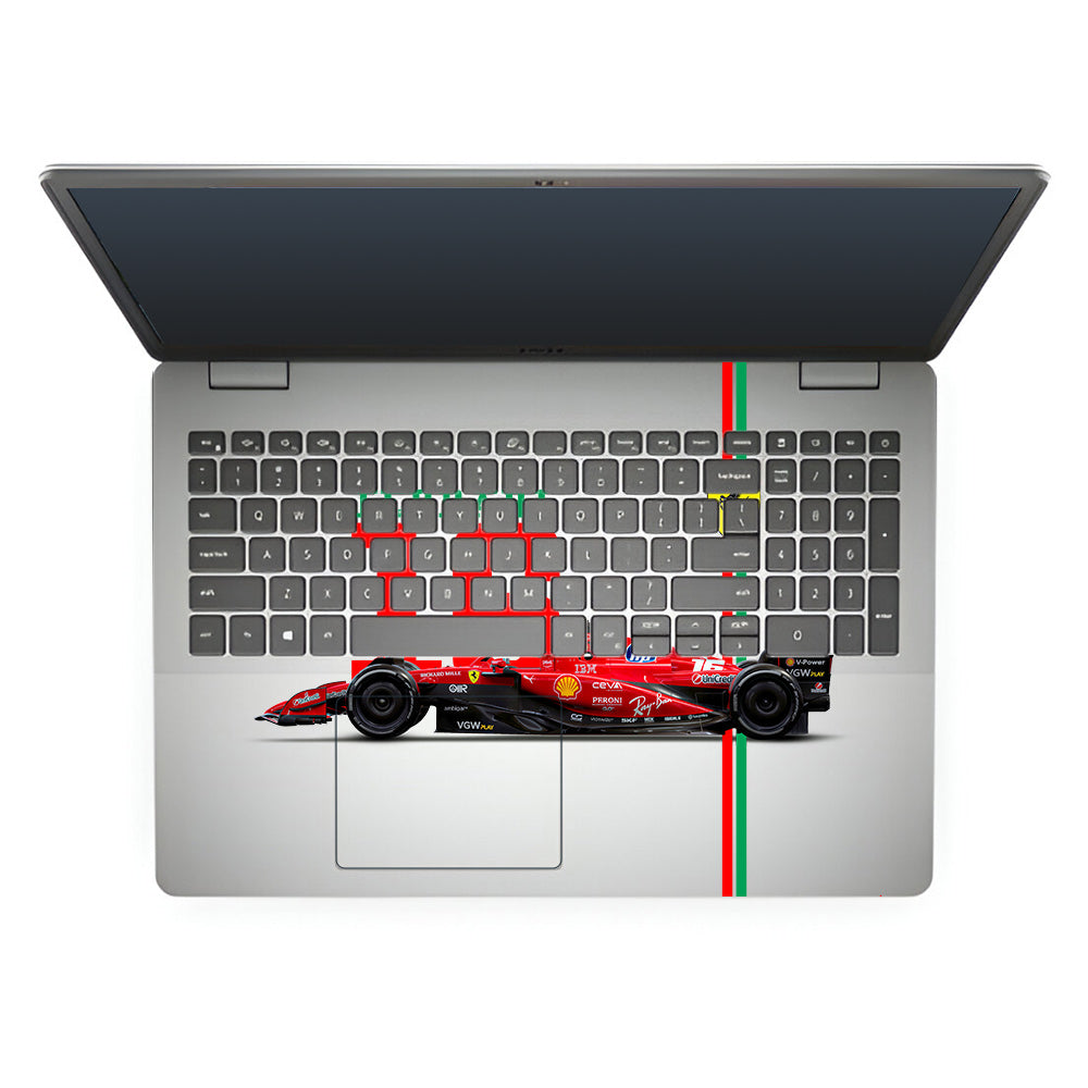 Transparent Ferrari Flame Dell Inspiron 3501 Laptop Skin