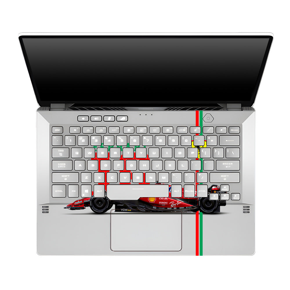 Transparent Ferrari Flame Asus ROG Zephyrus G14 GA401 Laptop Skin