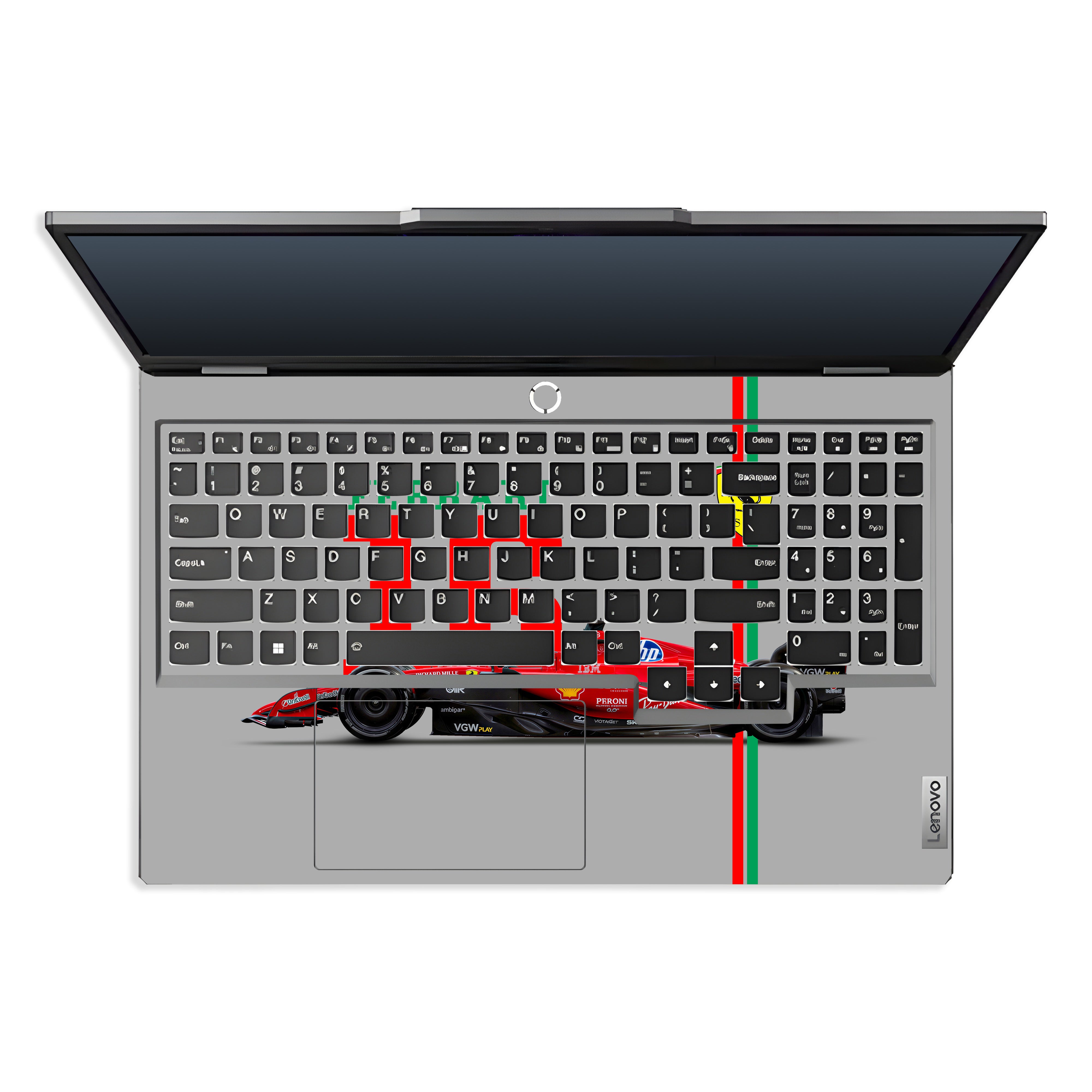 Transparent Ferrari Flame Lenovo LOQ 2024, 2025 Laptop Skin