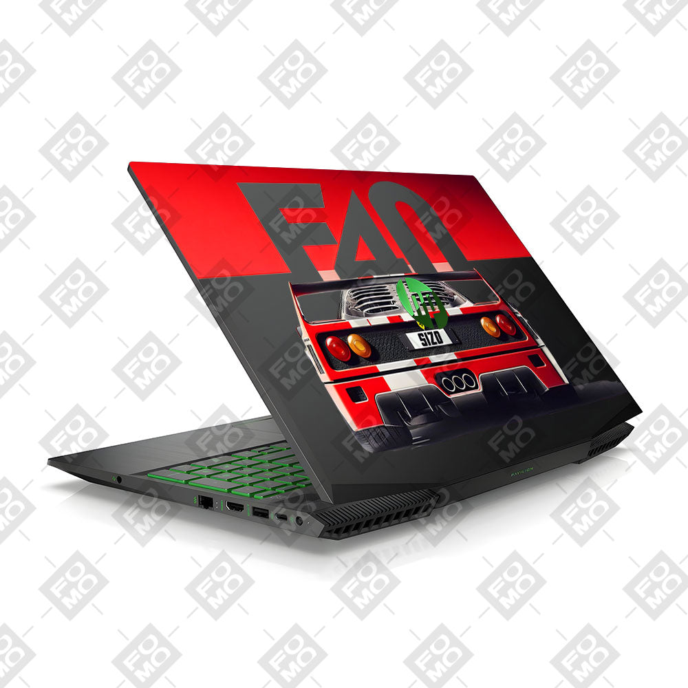 Transparent Ferrari F40 HP Pavilion Gaming 15 CX Laptop Skin