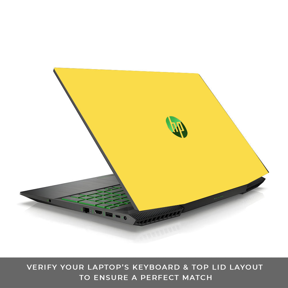Textured Yellow HP Pavilion Gaming 15 CX Series Laptop Skin