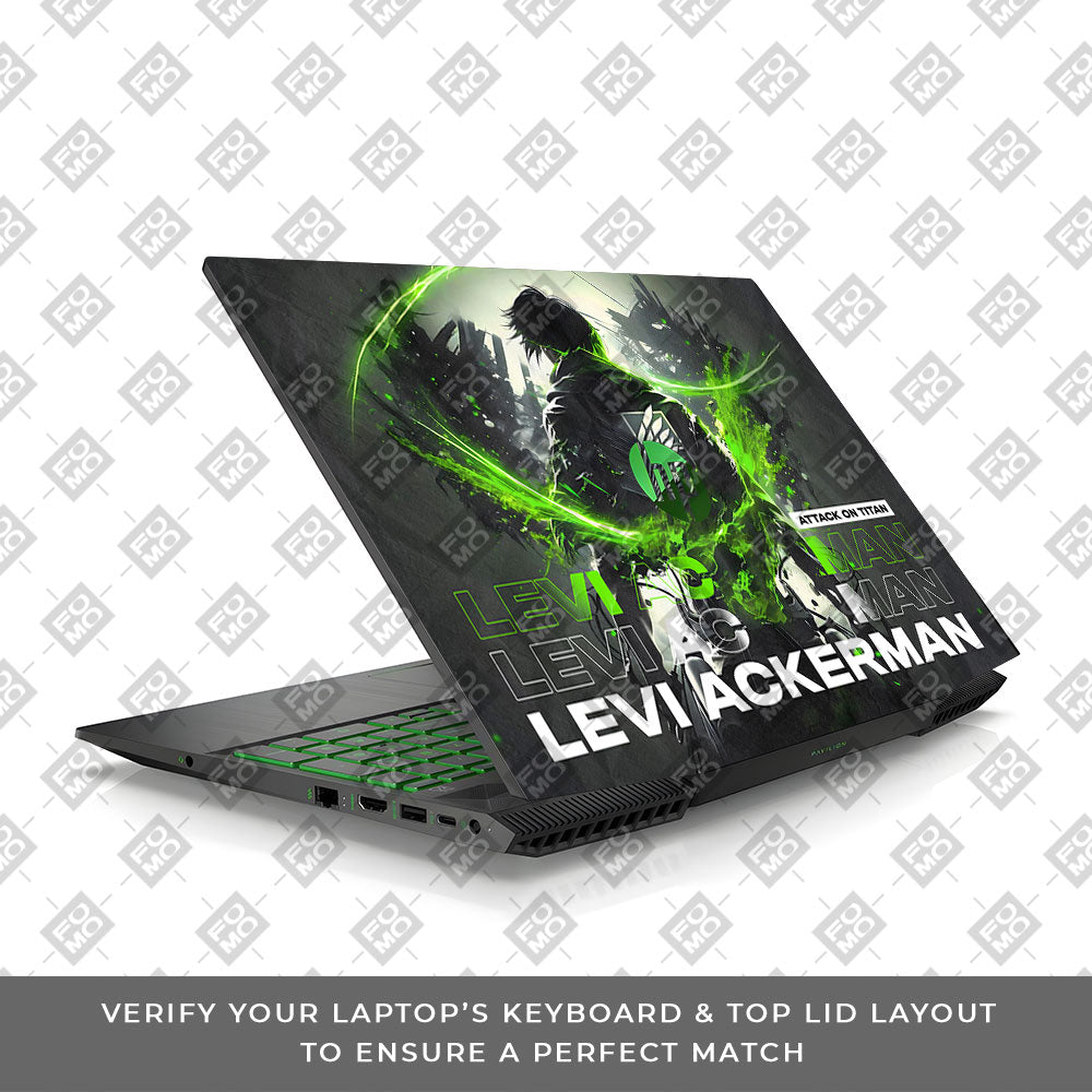 Levi Ackerman Neon Fury HP Pavilion Gaming 15 CX Series  Laptop Skin