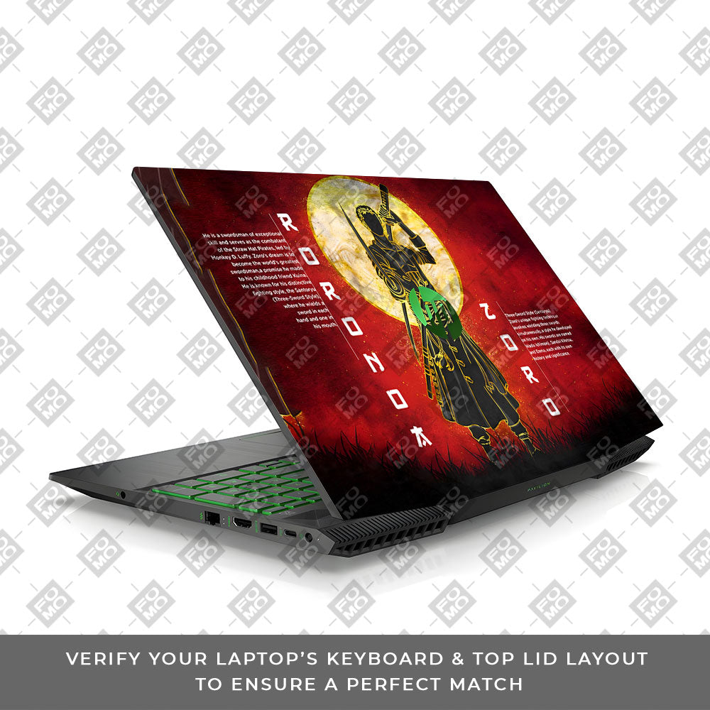 Zoro Under Golden Moon HP Pavilion Gaming 15 CX Series  Laptop Skin