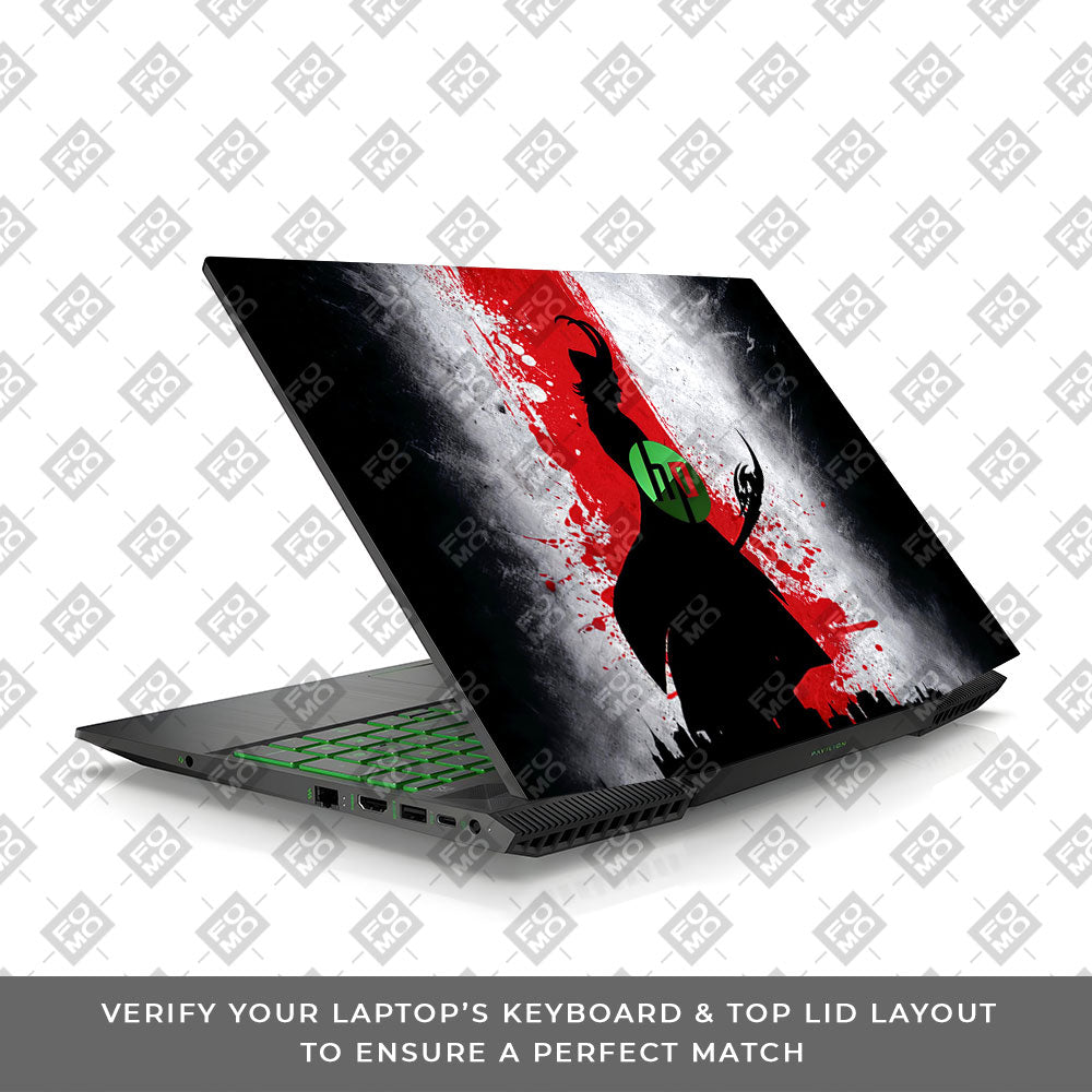 Loki Silhouette Red Strike HP Pavilion Gaming 15 CX Series Laptop Skin