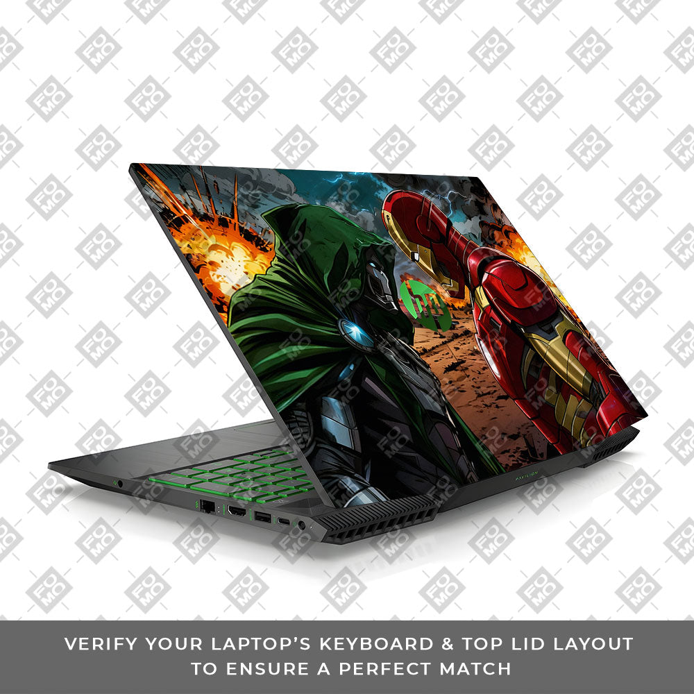 Iron Man vs Doom HP Pavilion Gaming 15 CX Series 3D Laptop Skin