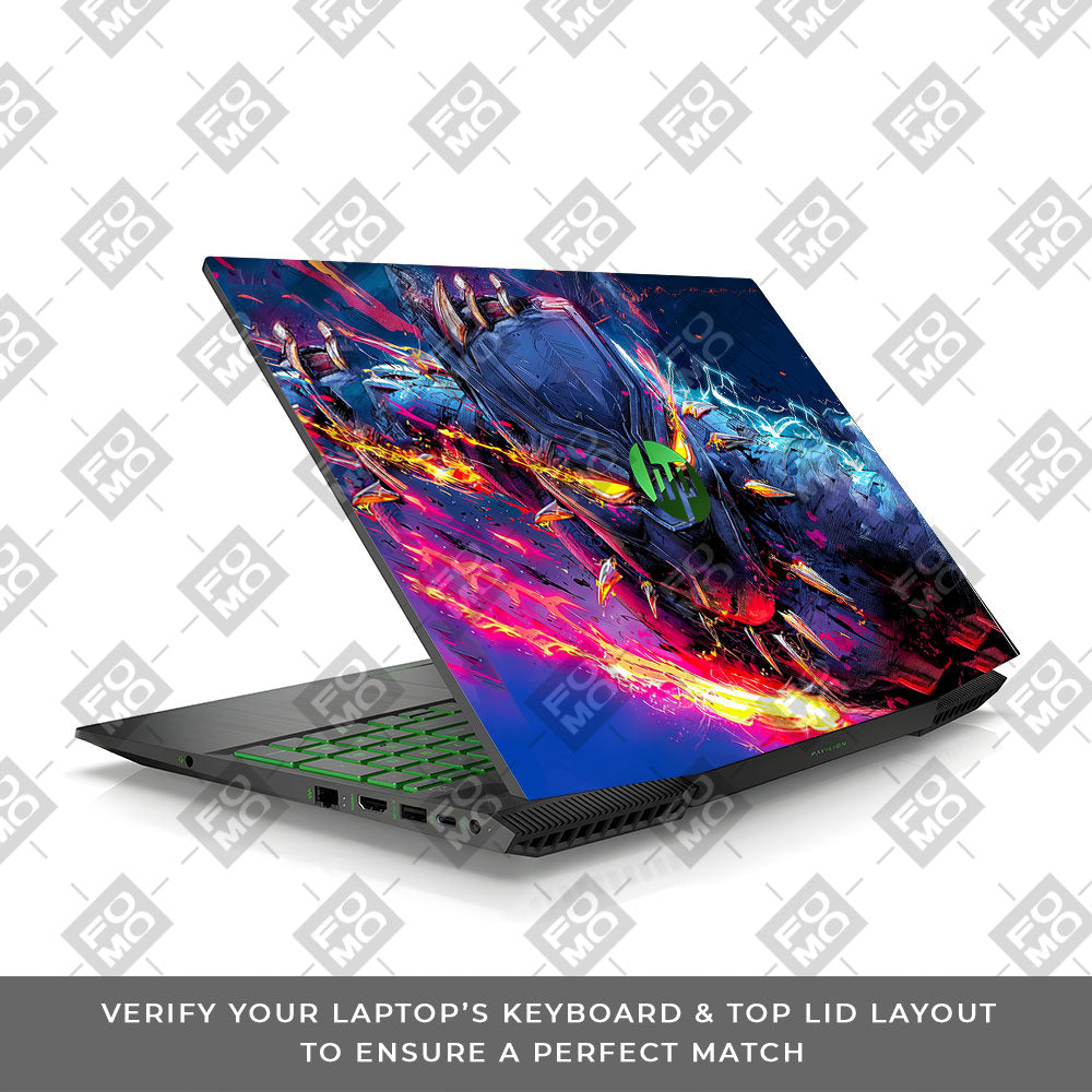 Vibranium Fury Wakandan Charge HP Pavilion Gaming 15 CX Series Laptop Skin